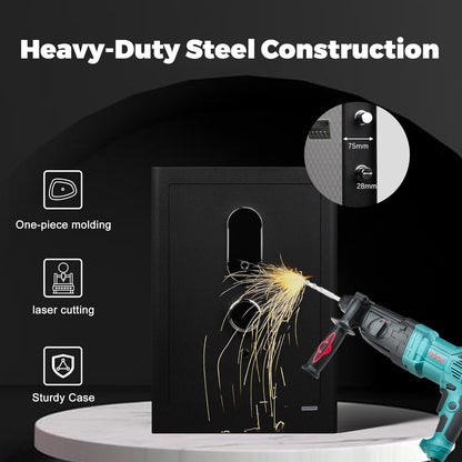 Large Fingerprint Safe Box with Fireproof Bag, Alarm