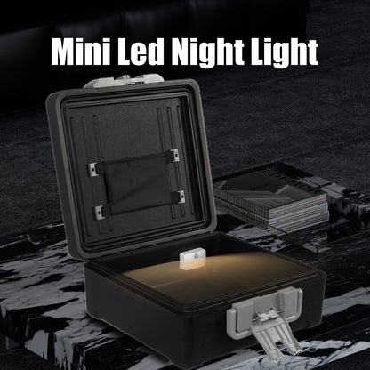 0.94 Cu Ft Fireproof Waterproof Chest Document Safe with Key Lock Strap LED