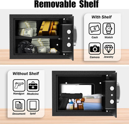 1.2 Cu Ft Home Safe with Digital Keypad & Alarm, Steel Cabinet