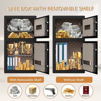 Large 4.9 Cu Ft Home Safe Steel Double Door Fingerprint Digital Lock