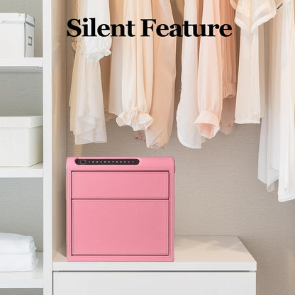 2 Drawers Smart Jewelry Safe Box with Bluetooth, Fingerprint Lock & Auto Open