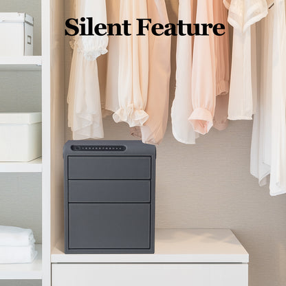 3 Drawers Smart Jewelry Safe Box with Bluetooth, Fingerprint Lock & Auto Open