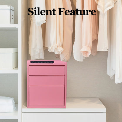 3 Drawers Smart Jewelry Safe Box with Bluetooth, Fingerprint Lock & Auto Open