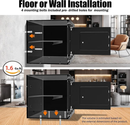 1.6 Cu Ft Fireproof Home Safe with Digital Keypad & Alarm