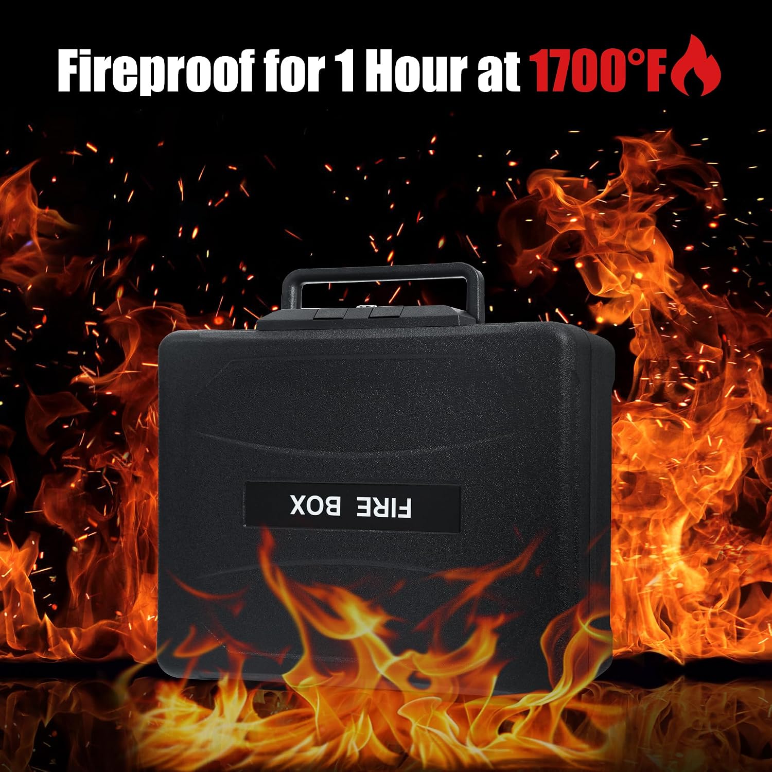 0.57 Cu Fireproof Waterproof Safe Document Portable Box Key Lock and Handle