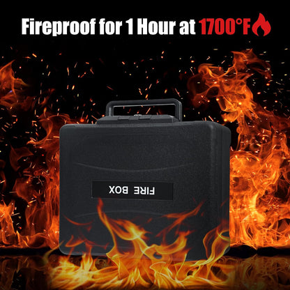 0.57 Cu Fireproof Waterproof Safe Document Portable Box Key Lock and Handle