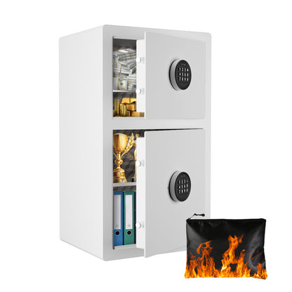 Large 4.9 Cu Ft Home Safe Steel Double Door Fingerprint Digital Lock