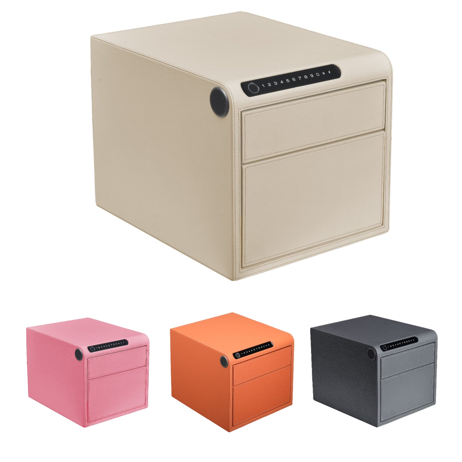 2 Drawer Jewelry Safe with Fingerprint Lock Auto Open Drawers Bluetooth