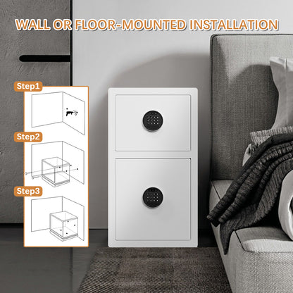 Large 4.9 Cu Ft Home Safe Steel Double Door Fingerprint Digital Lock