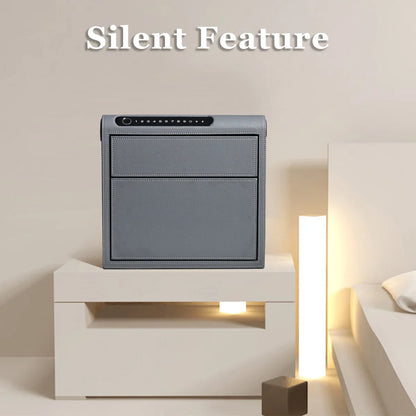 2 Drawers Smart Jewelry Safe Box with Bluetooth, Fingerprint Lock & Auto Open