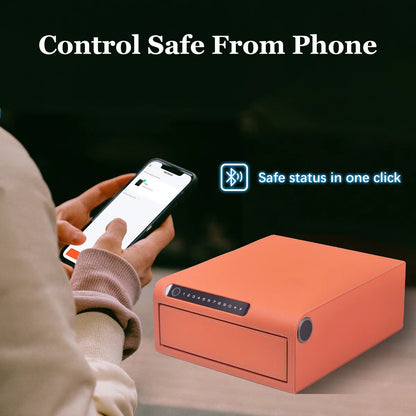 Smart Jewelry Safe Box with Bluetooth, Fingerprint Lock & Auto Open