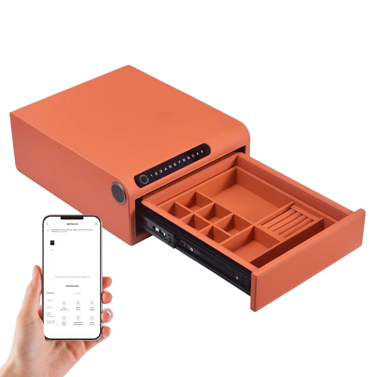 1 Drawer / 2 Drawer Jewelry Safe with Fingerprint Auto Drawer Bluetooth