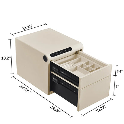 Smart Jewelry Safe Box with Bluetooth, Fingerprint Lock & Auto Open