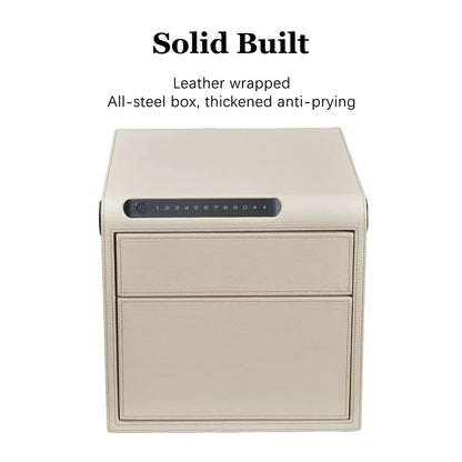 Smart Jewelry Safe Box with Bluetooth, Fingerprint Lock & Auto Open