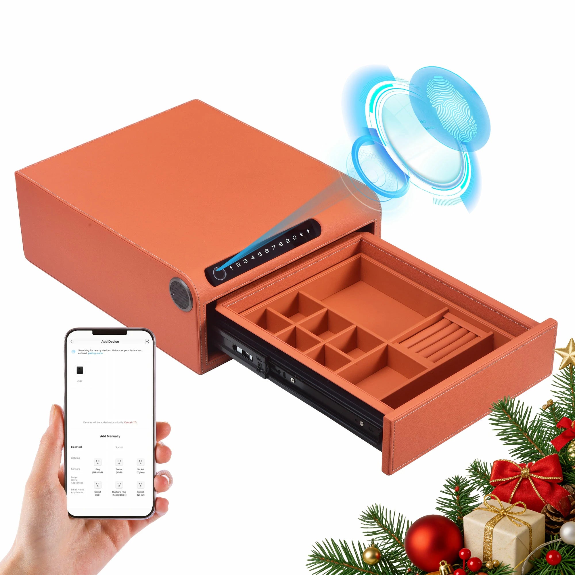 1 Drawer / 2 Drawer Jewelry Safe with Fingerprint Auto Drawer Bluetooth